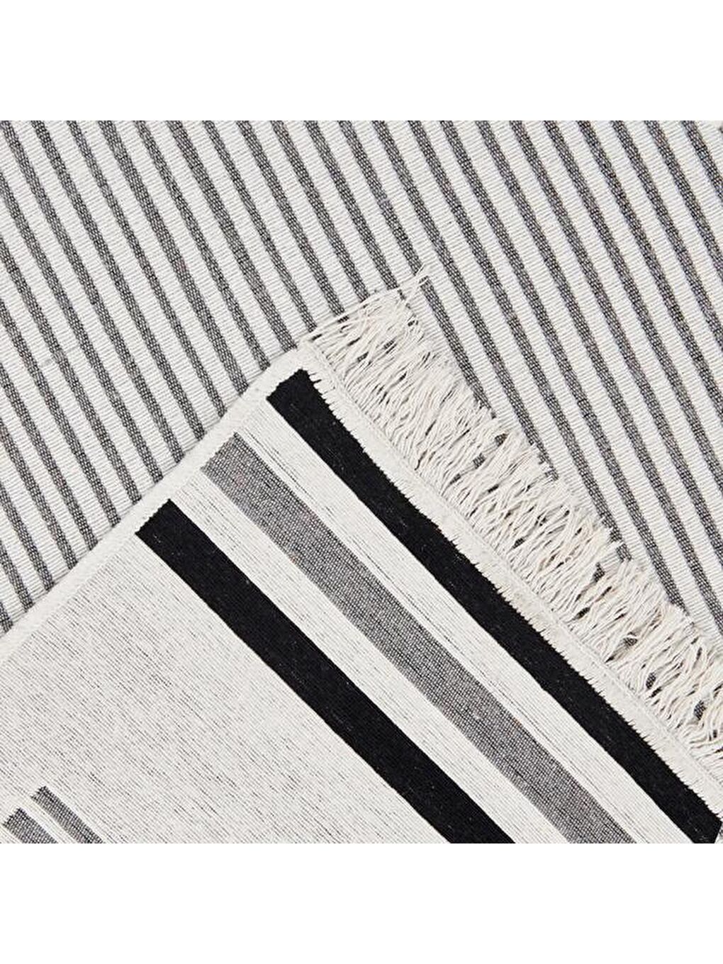 Gri Pamuk Çift Taraflı Yıkanabilir Pamuk Kilim   120x180 cm-1