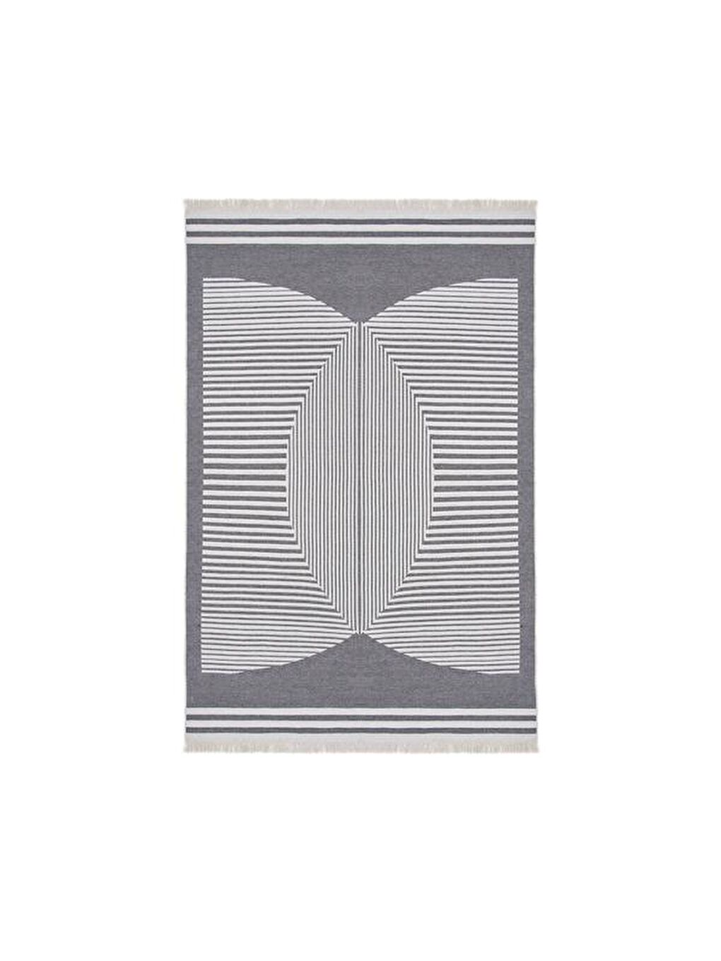 Gri Pamuk Çift Taraflı Yıkanabilir Pamuk Kilim   120x180 cm-2