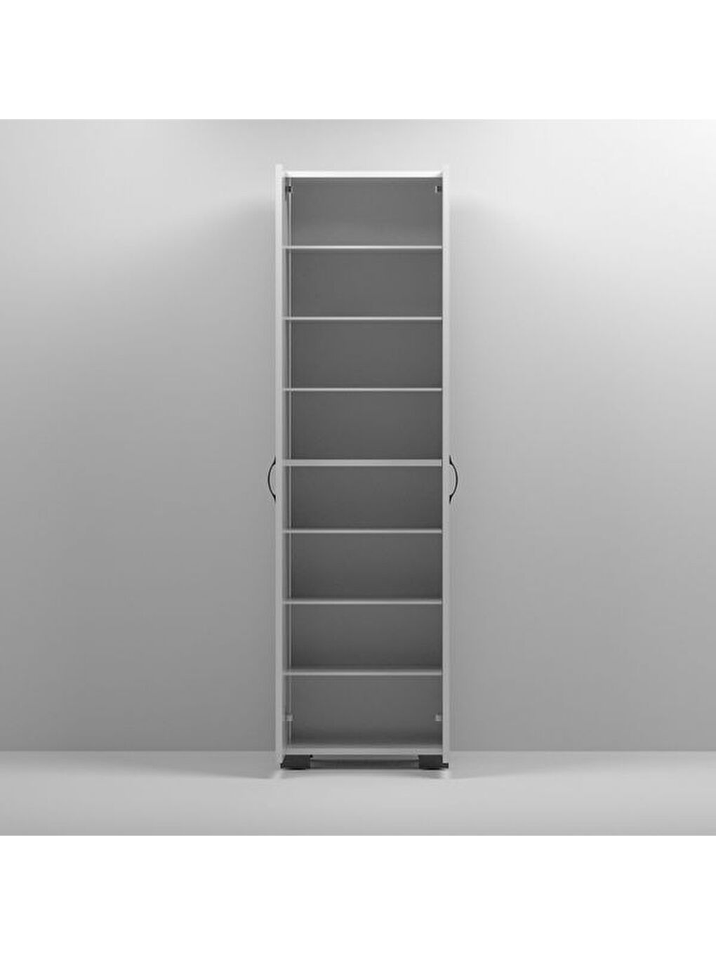 Arina 2 Kapaklı 8 Raflı Çok Amaçlı Dolap - Beyaz-2