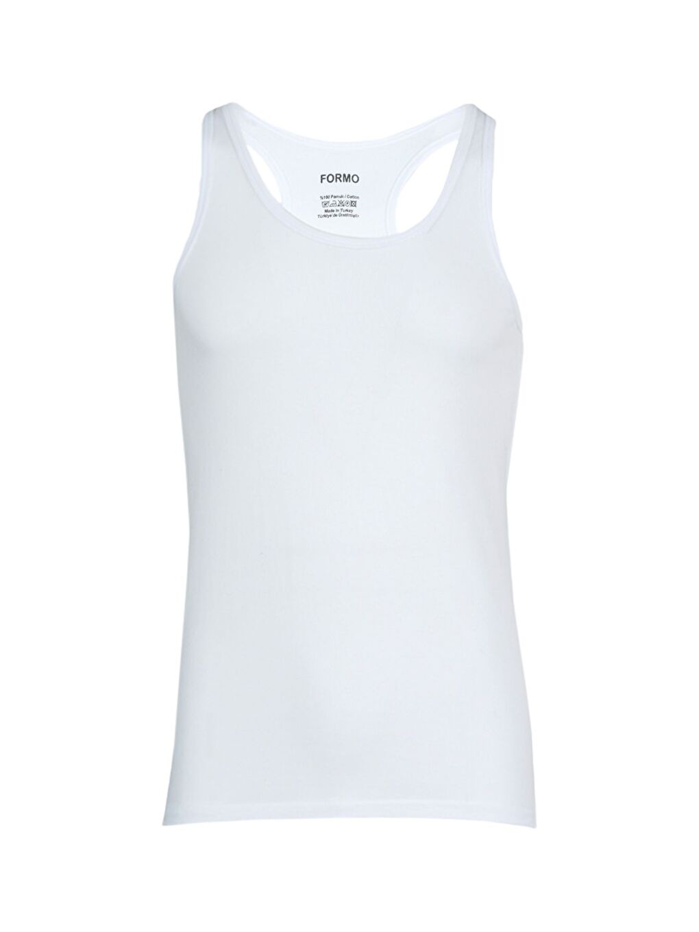 6'lı Erkek %100 Pamuk Beyaz Ribana Çapraz Sporcu Atlet-1