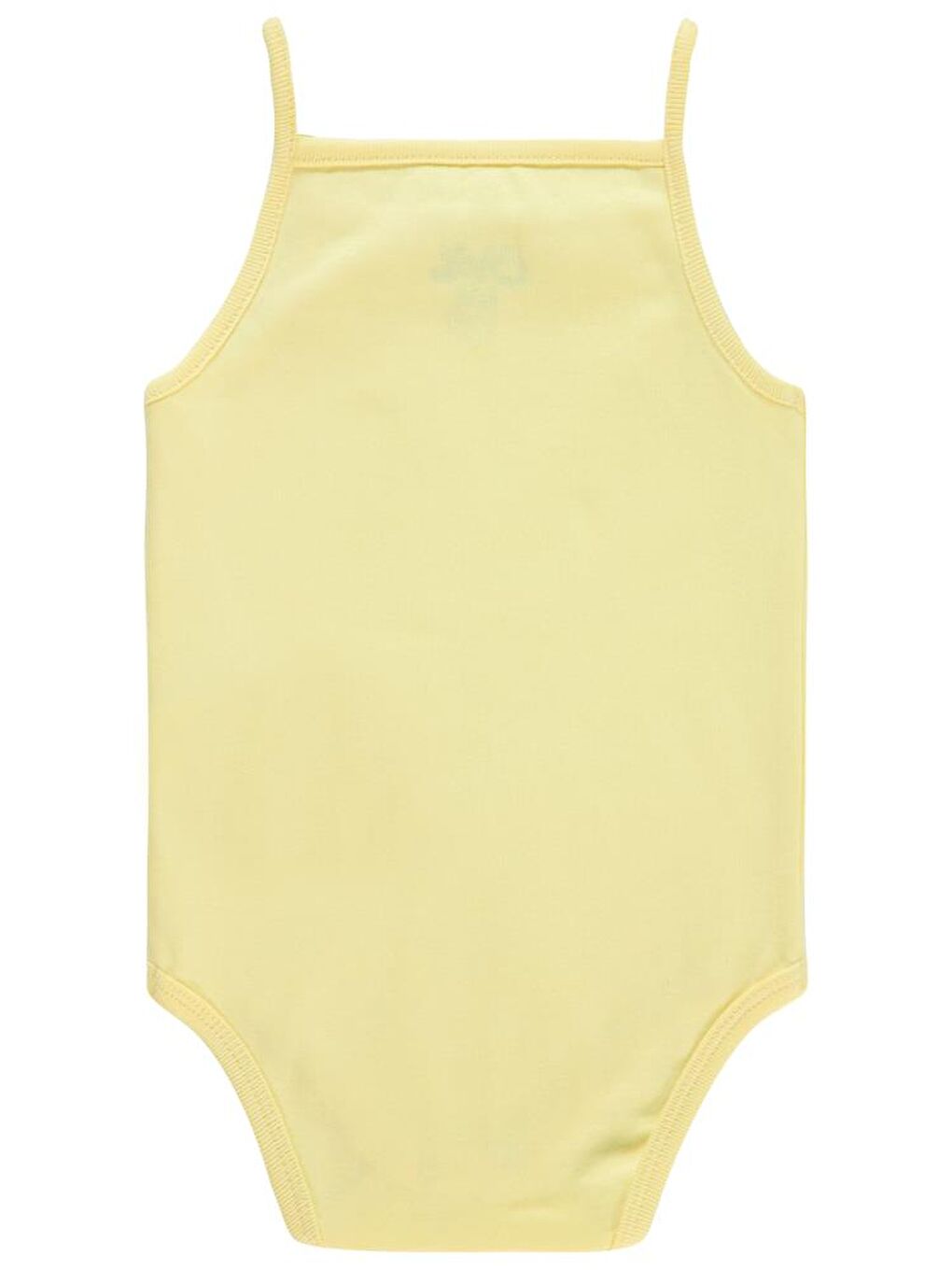 Baby İp Askılı Dantelli Kız Çıtçıtlı Badi - Sarı 24-36 Ay-1