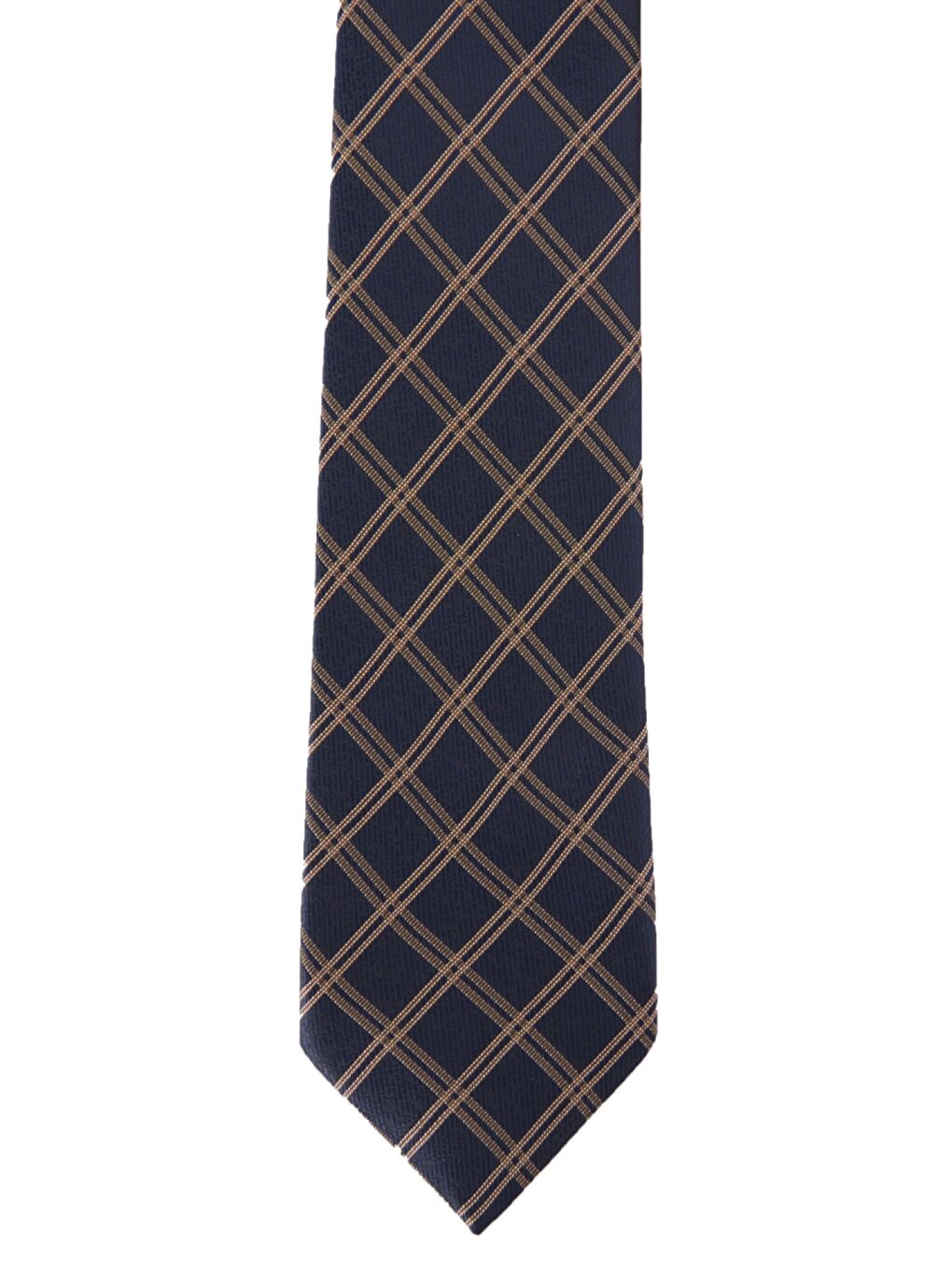 Erkek Antrasit-Mavi Desenli Klasik Kravat-1