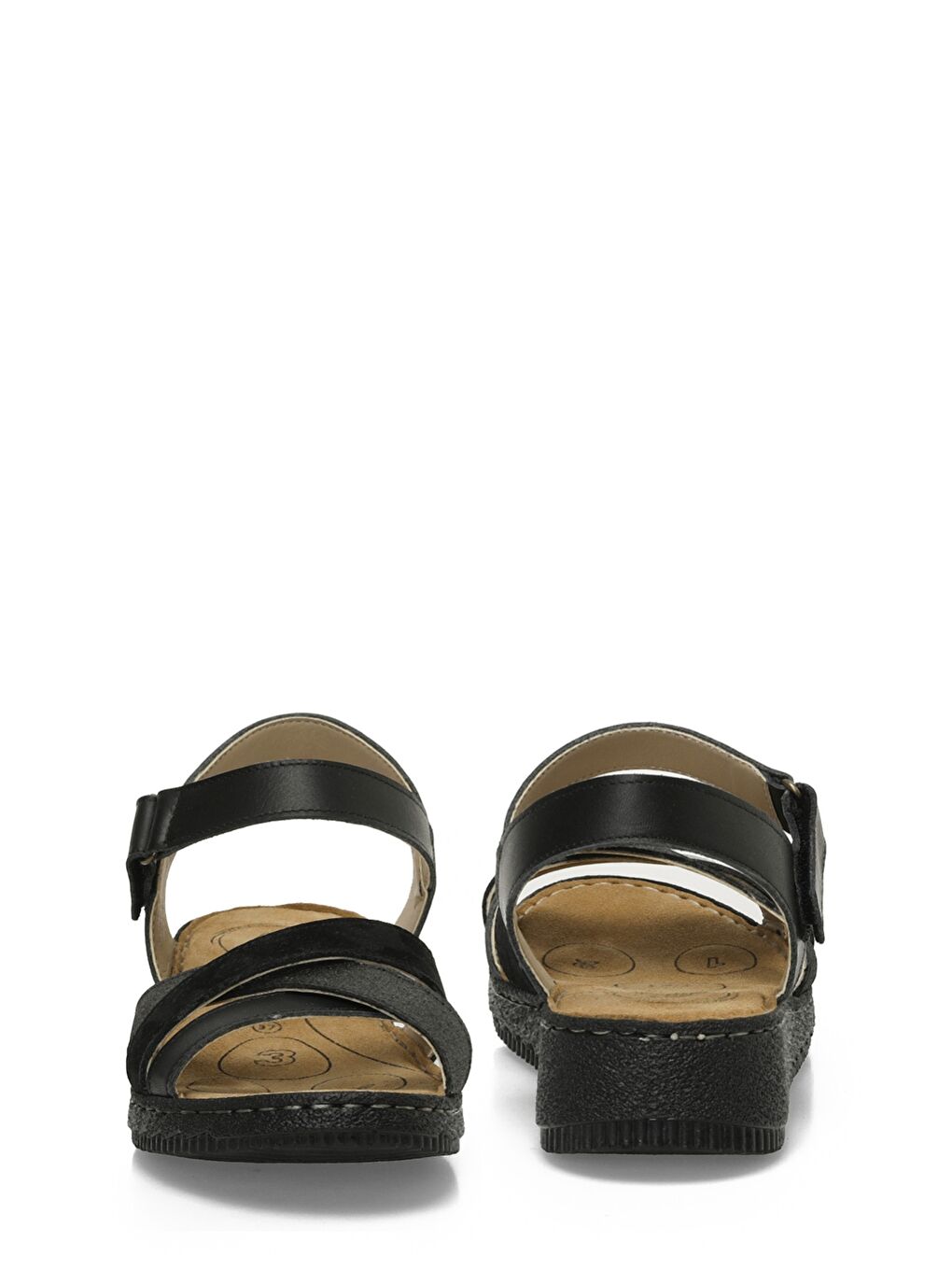 105502.Z5FX Siyah Kadın Comfort Sandalet-4