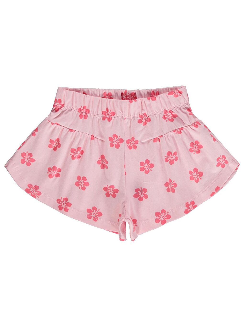 Girls Çiçekli 2-5 Yaş Şort - Pembe