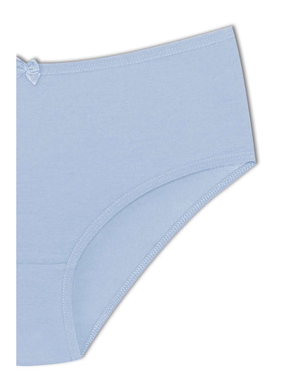 Mavi Pamuklu Yüksek Bel Büyük Beden Basic Kadın Külot-1