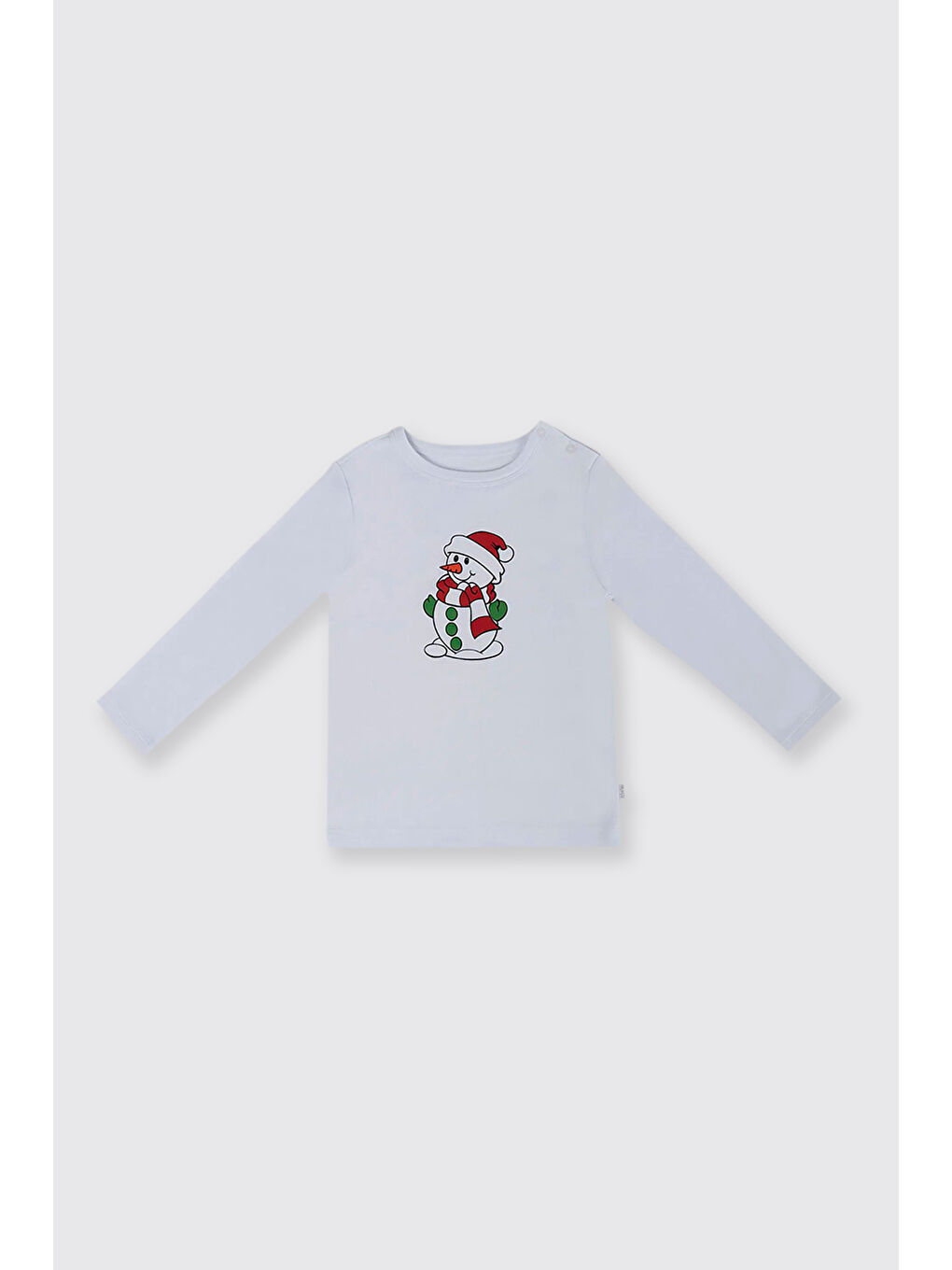 Yenidoğan Kardan Adam Baskılı Kırmızı Pijama Takımı-1