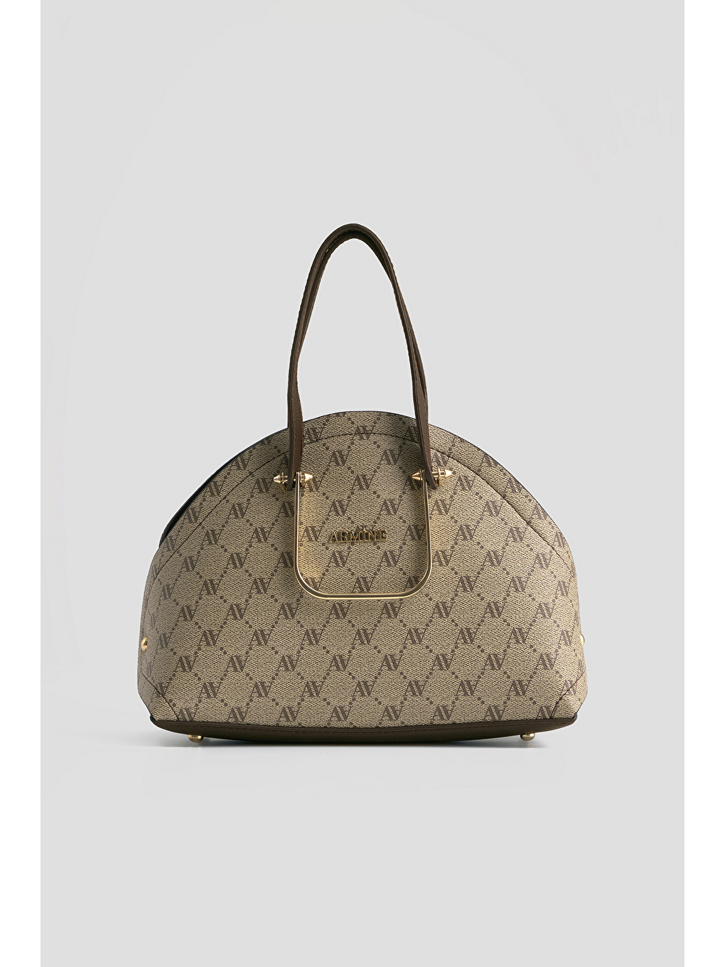 Bej Noktalı Çanta Vizon