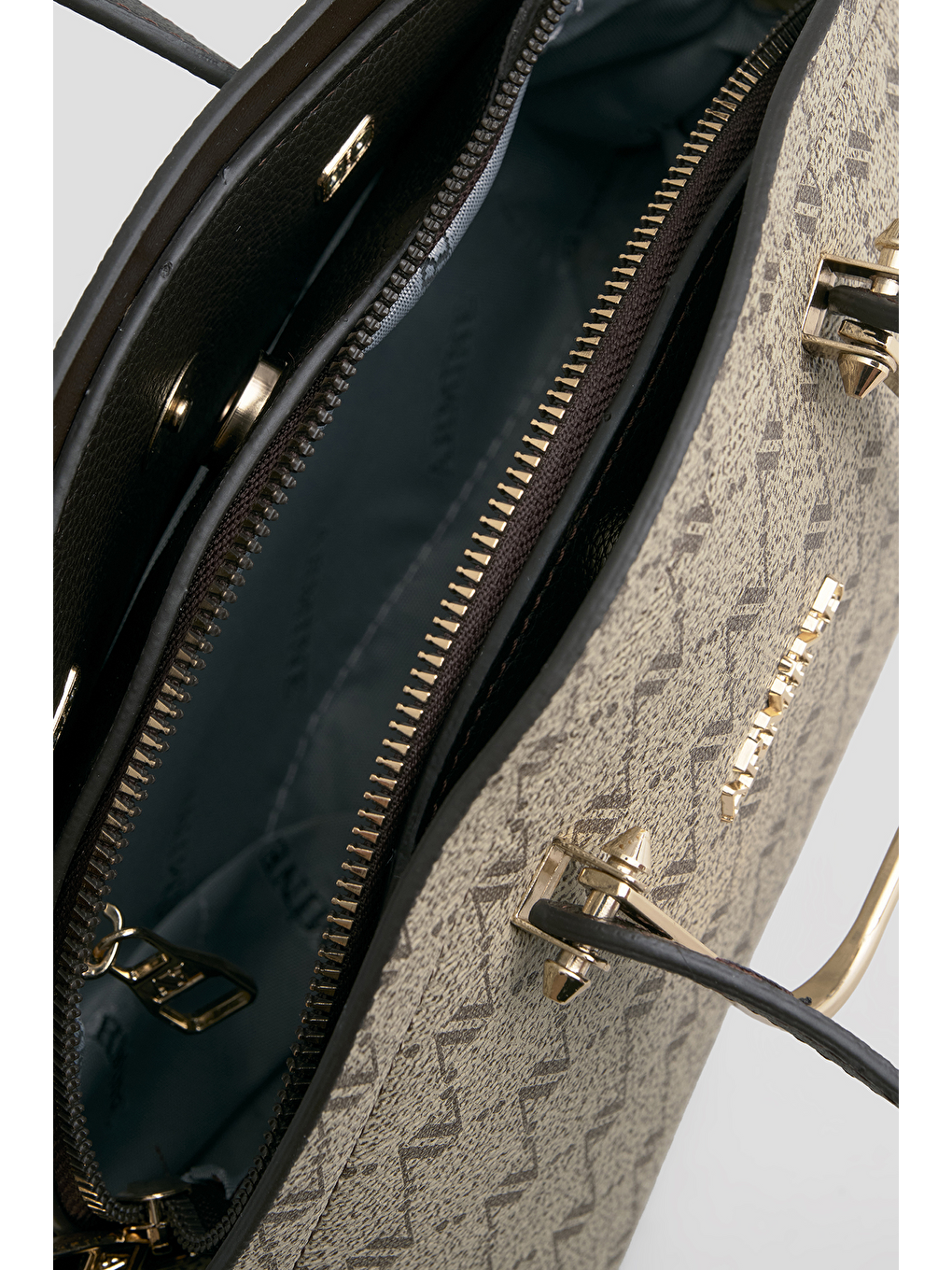 Bej Noktalı Çanta Vizon-2