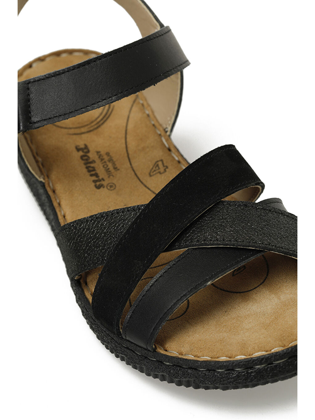 105502.Z5FX Siyah Kadın Comfort Sandalet-6