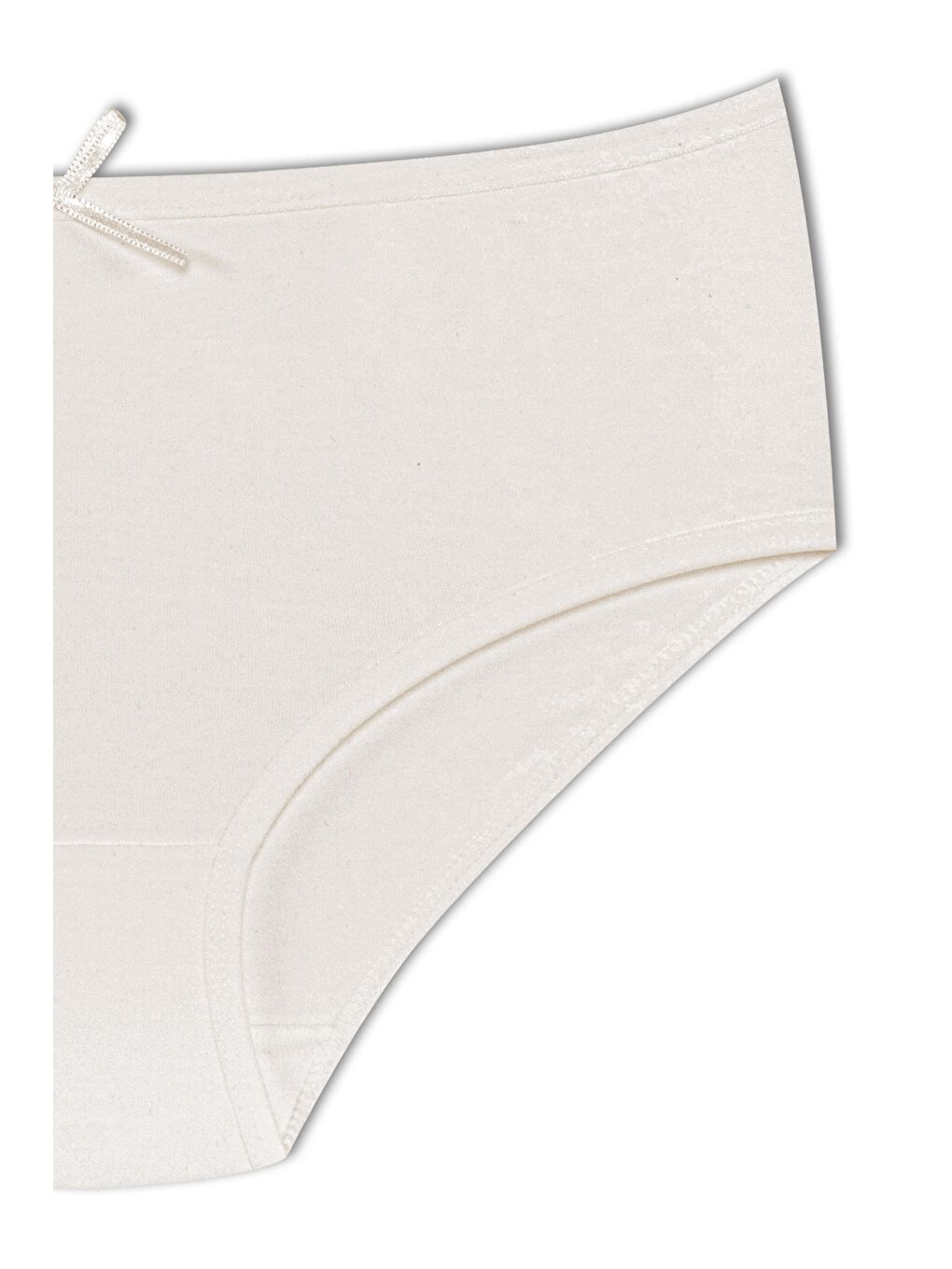 Ekru Pamuklu Yüksek Bel Büyük Beden Basic Kadın Külot-1