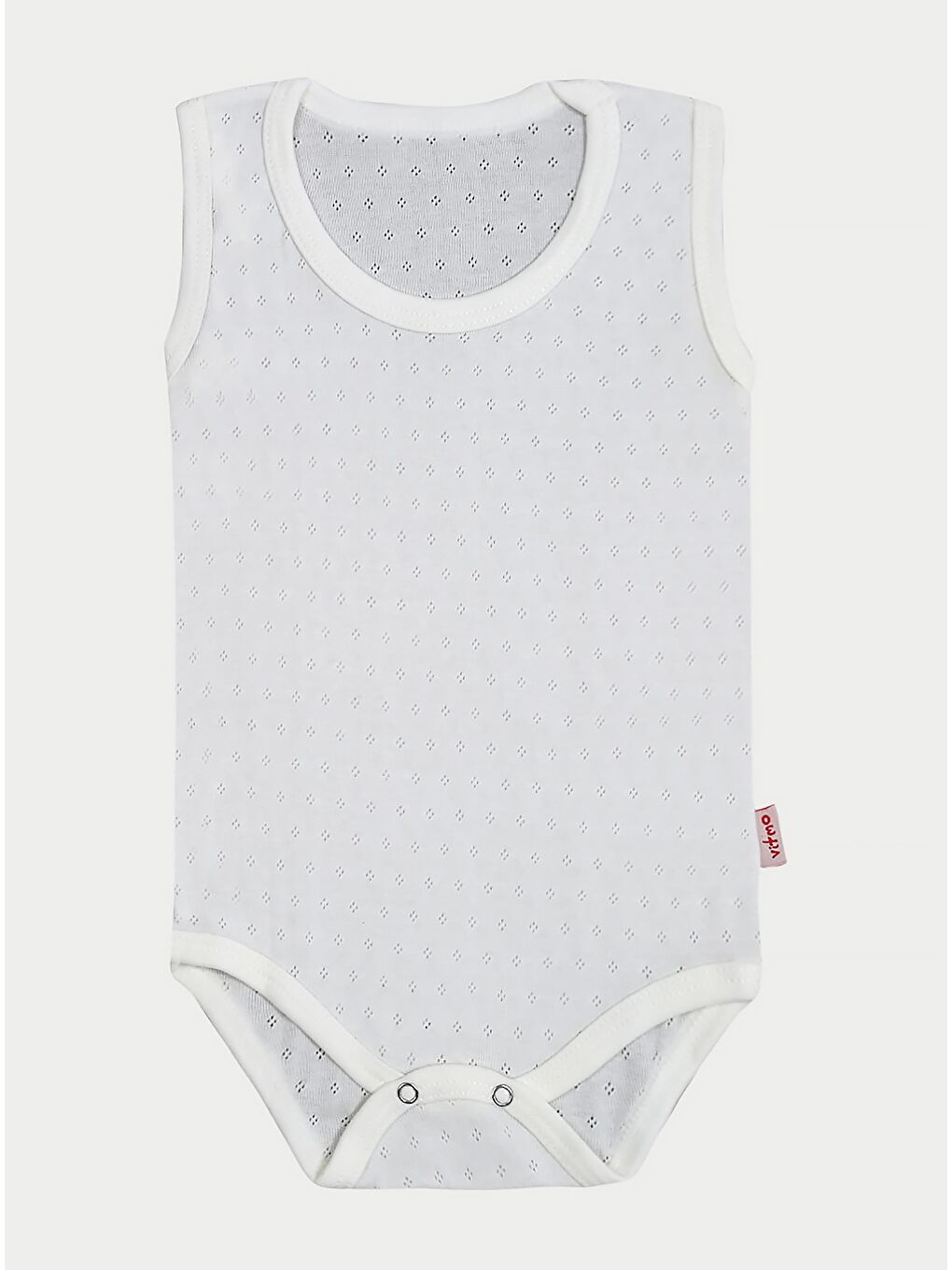 Askılı Bebek Body Zıbın Jakarlı %100 Pamuk Doğal Kumaş Nefes Alan Ekru