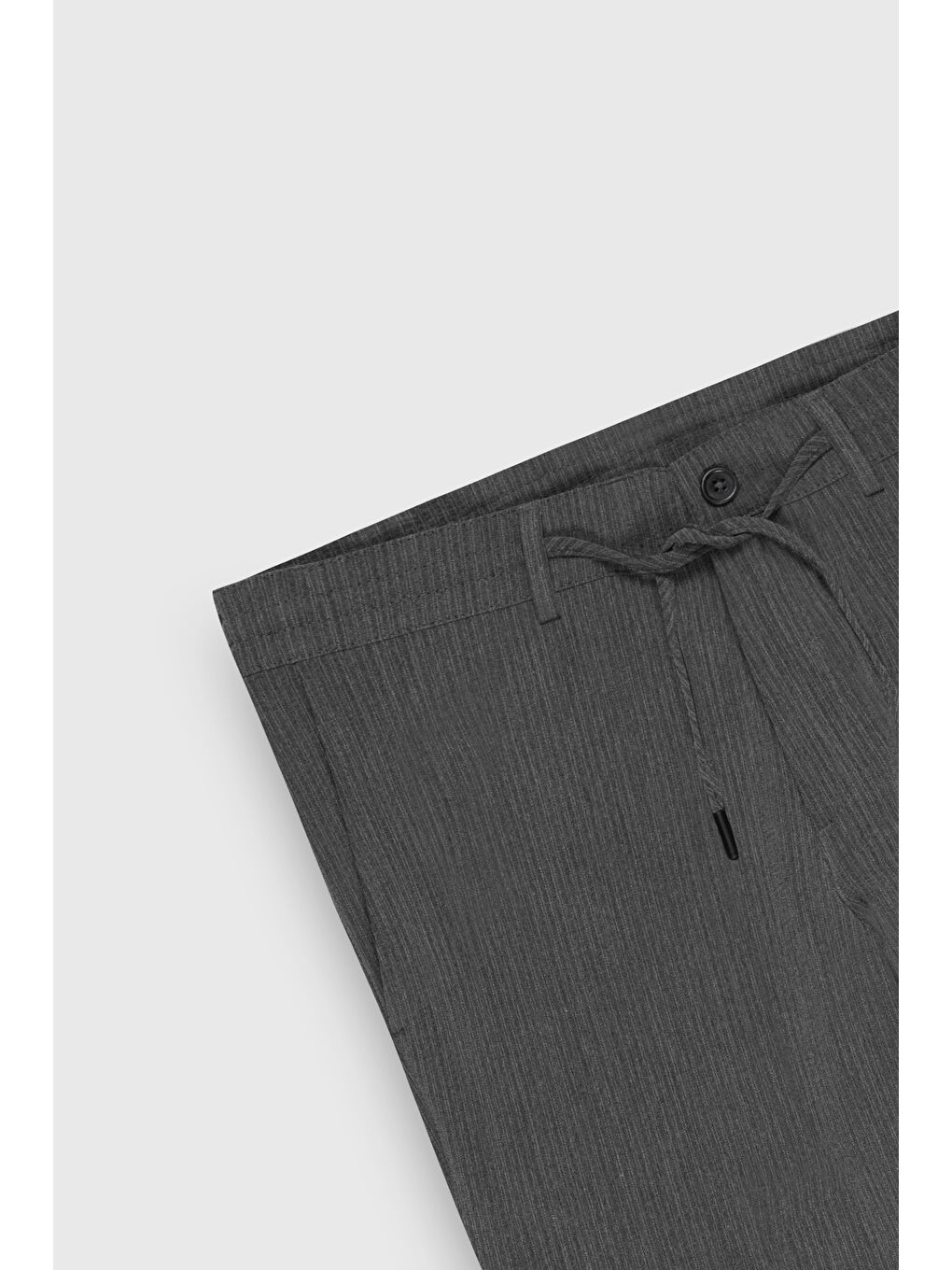Erkek Antrasit Slim Fit Dar Kesim Yan Cepli Desenli Beli Lastikli Pantolon-7
