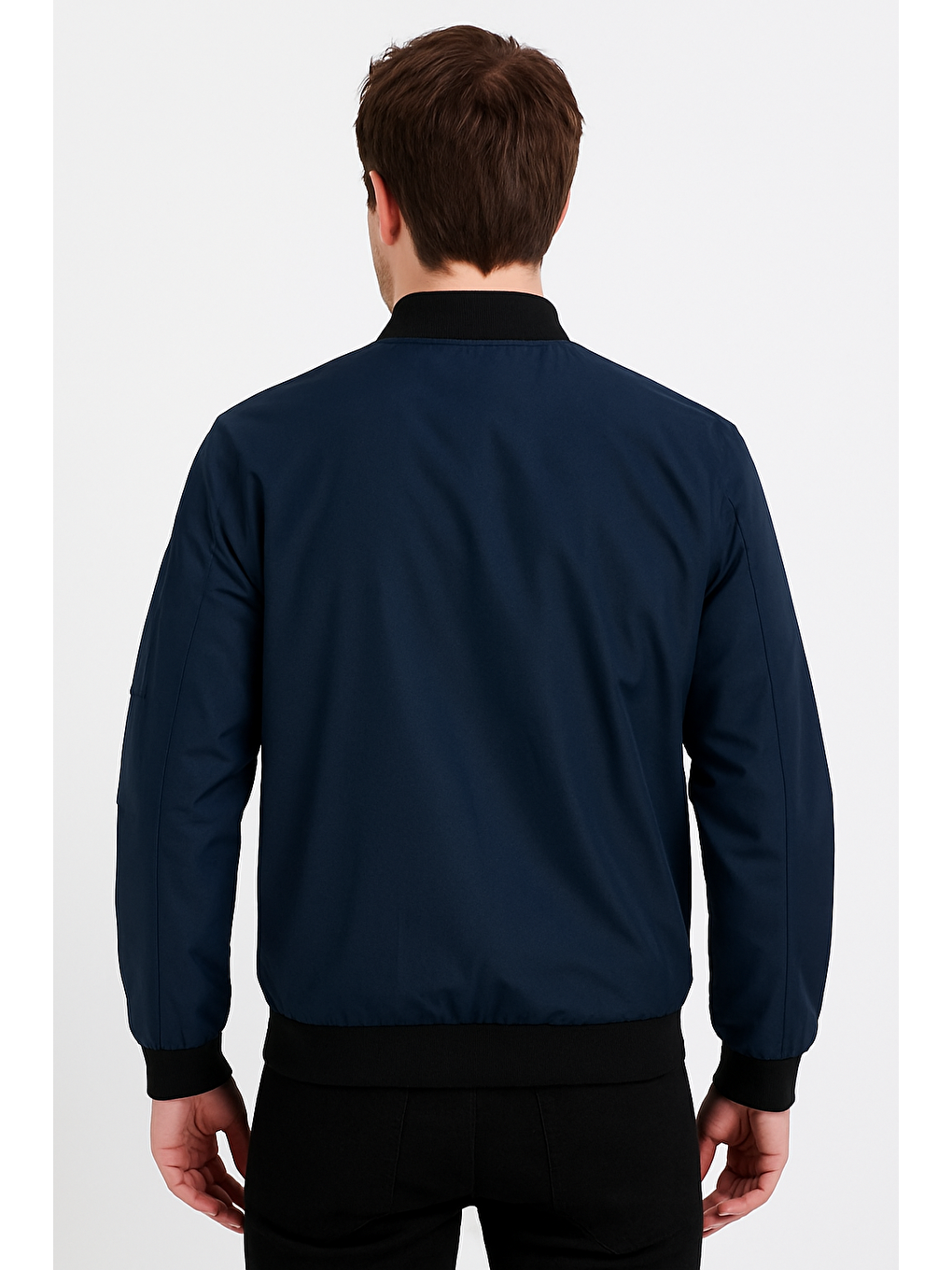 Erkek Fermuarlı Lacivert Kolej Ceket-2