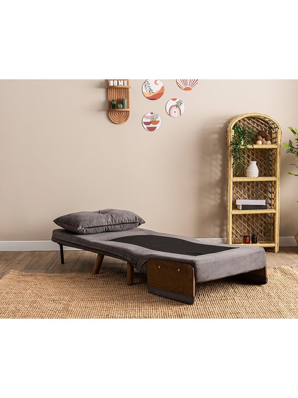 Cosmo Tekli Katlanır Yataklı Koltuk - Soho Gri-1