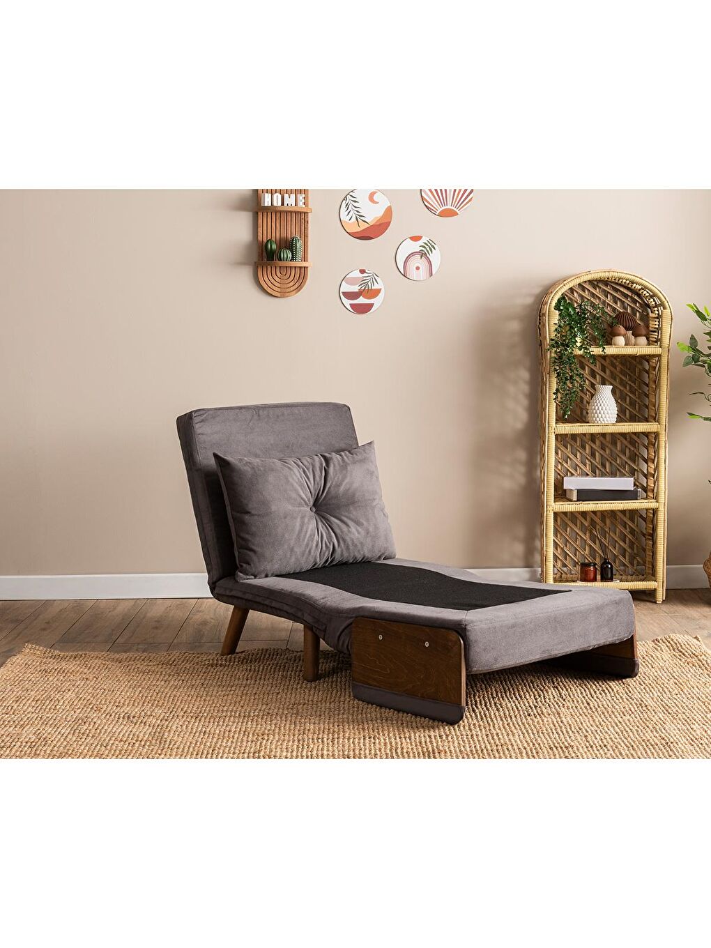 Cosmo Tekli Katlanır Yataklı Koltuk - Soho Gri-2