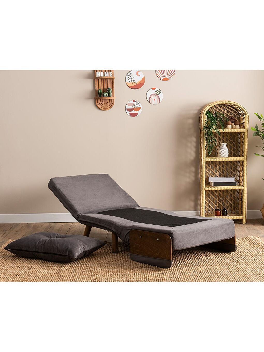 Cosmo Tekli Katlanır Yataklı Koltuk - Soho Gri-3