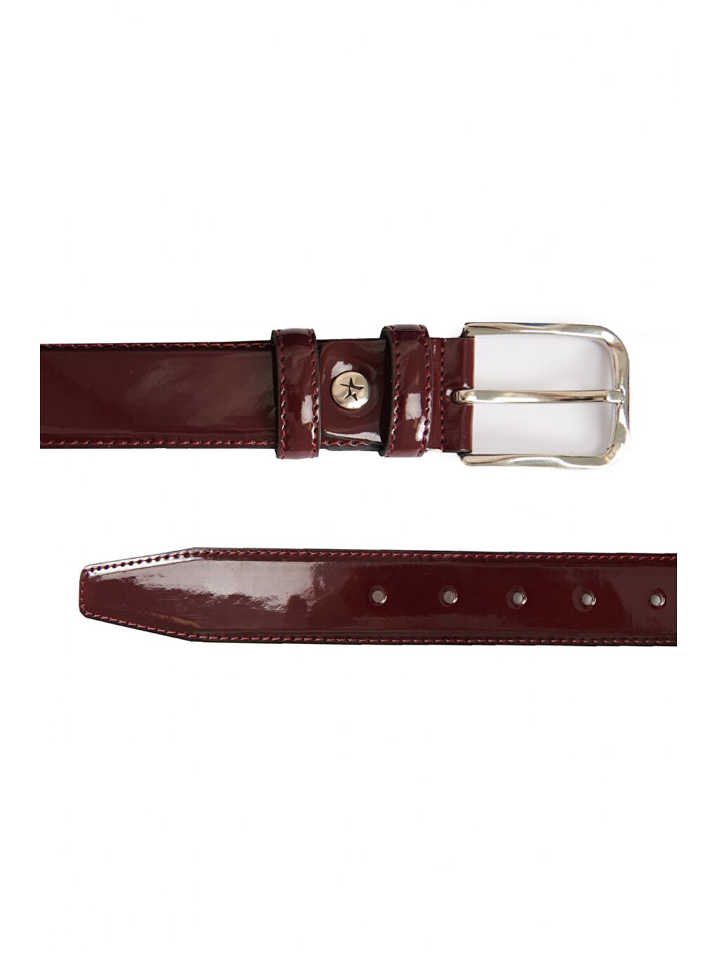 Erkek Bordo Klasik Düz Rugan Takım Elbise Kemeri-1