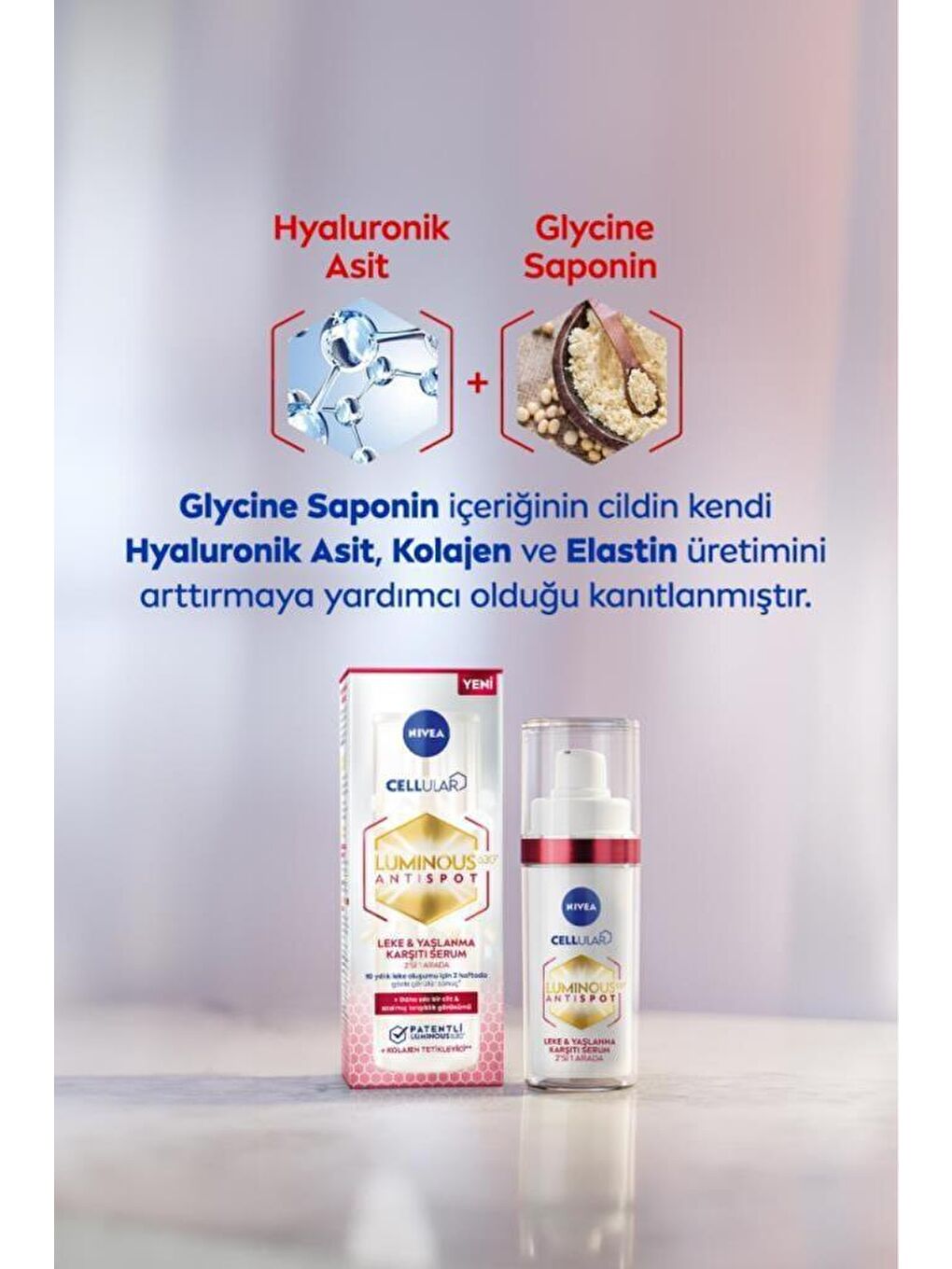NIVEA Luminous630 Leke Ve Yaşlanma Karşıtı Serum 30 ml, Hyaluronik Asit, Kolajen Tetikleyici - 1