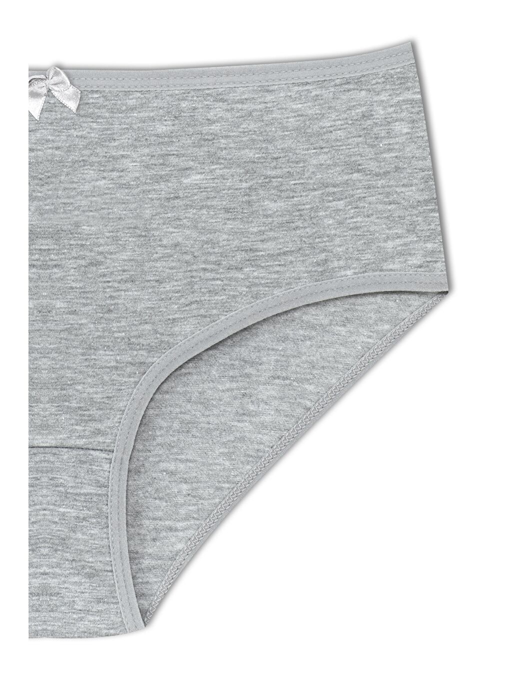Gri Pamuklu Yüksek Bel Basic Kadın Külot-1