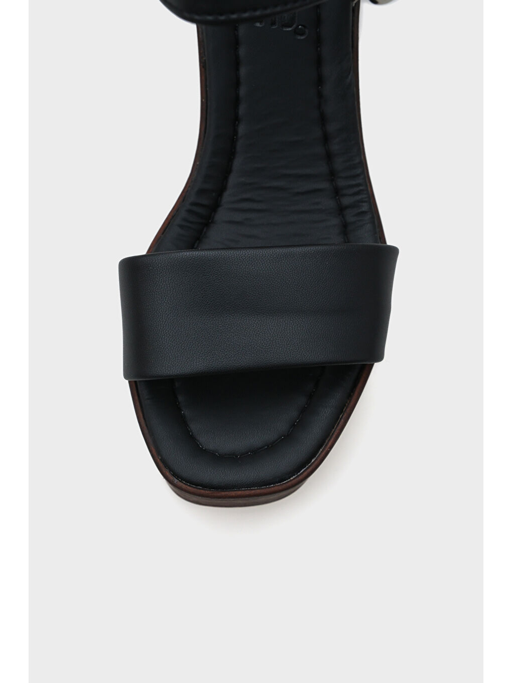 Siyah Dolores Platform Tek Bantlı Kadın Sandalet-2