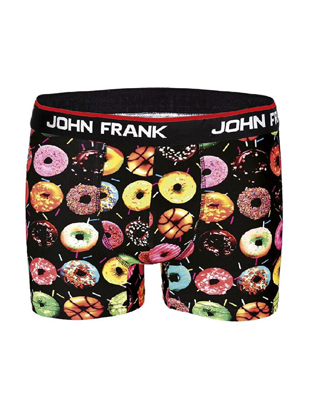 JOHN FRANK Karışık Pamuklu Esnek Kalıp Donut Baskılı Erkek Boxer - 5