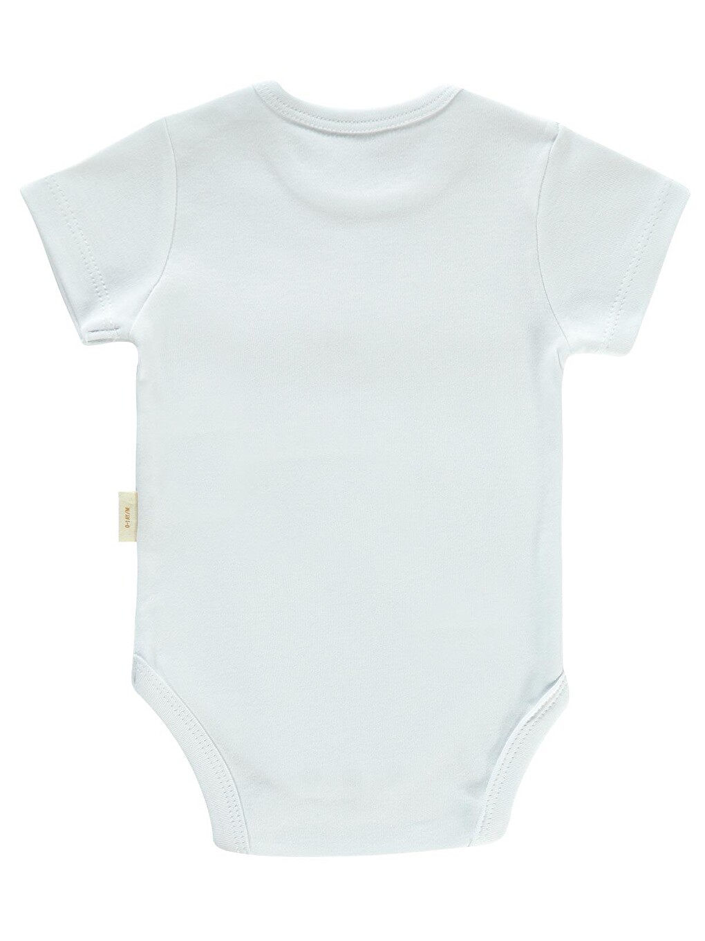 Baby Bebek Organik Çıtçıtlı Badi 0-18 Ay Beyaz-1
