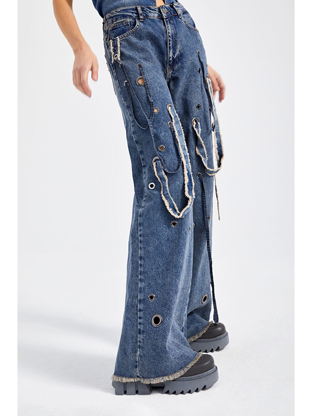 it's basic Mavi Kadın Rengi Özel Tasarım Wide Leg Fit Denim Pantolon