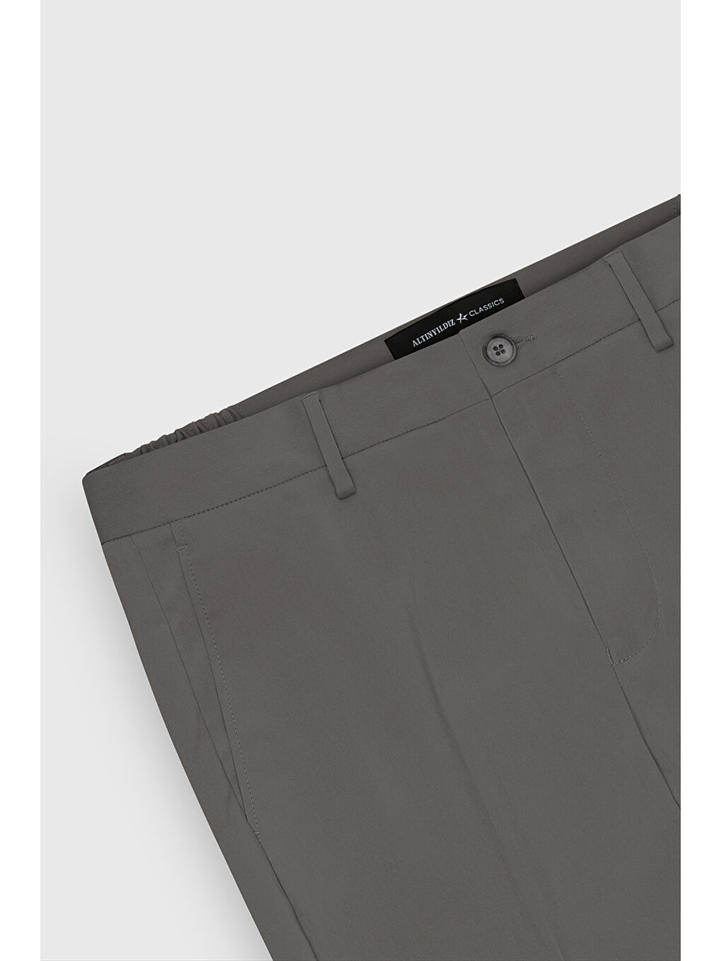 Erkek Antrasit Slim Fit Dar Kesim Beli Lastikli Yan Cep Rahat Pantolon-8