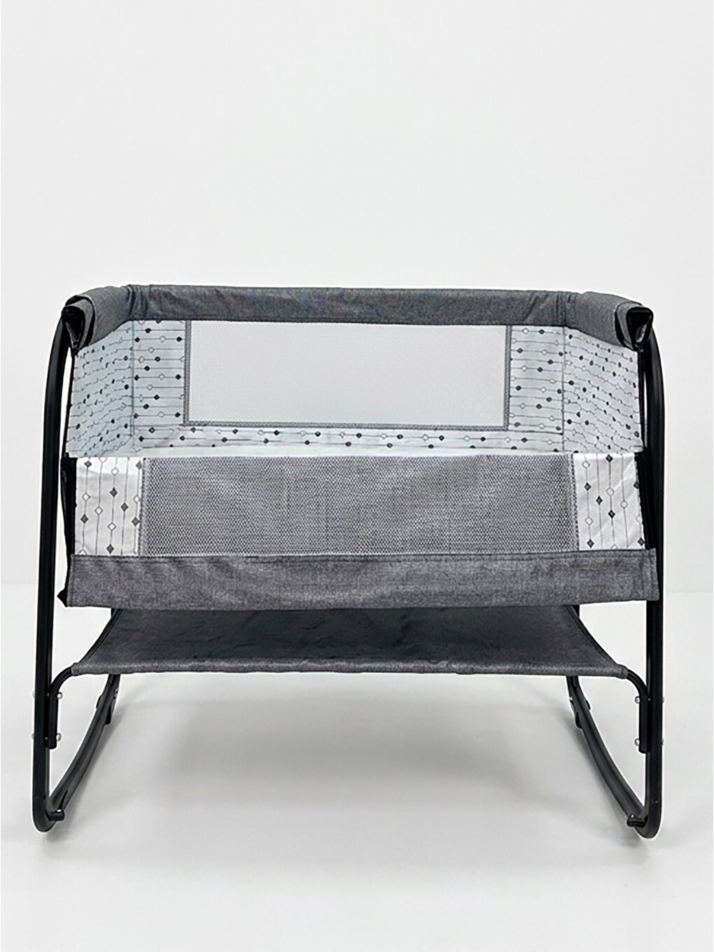 Sedef Anne Yanı Bebek Beşiği 50x90 Cm - Gri-3