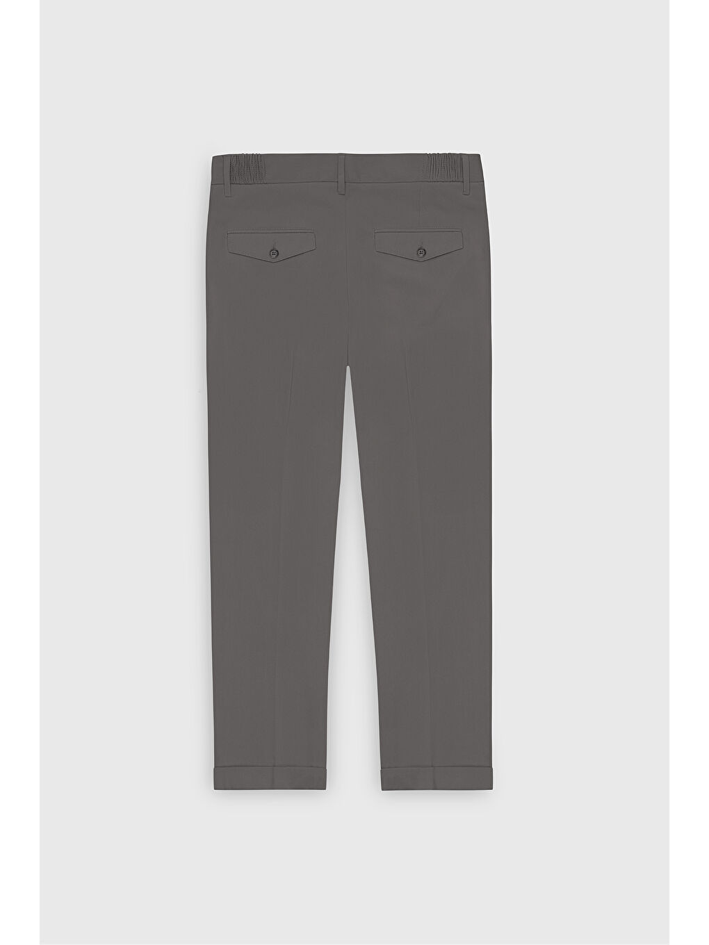 Erkek Antrasit Slim Fit Dar Kesim Beli Lastikli Yan Cep Rahat Pantolon-9