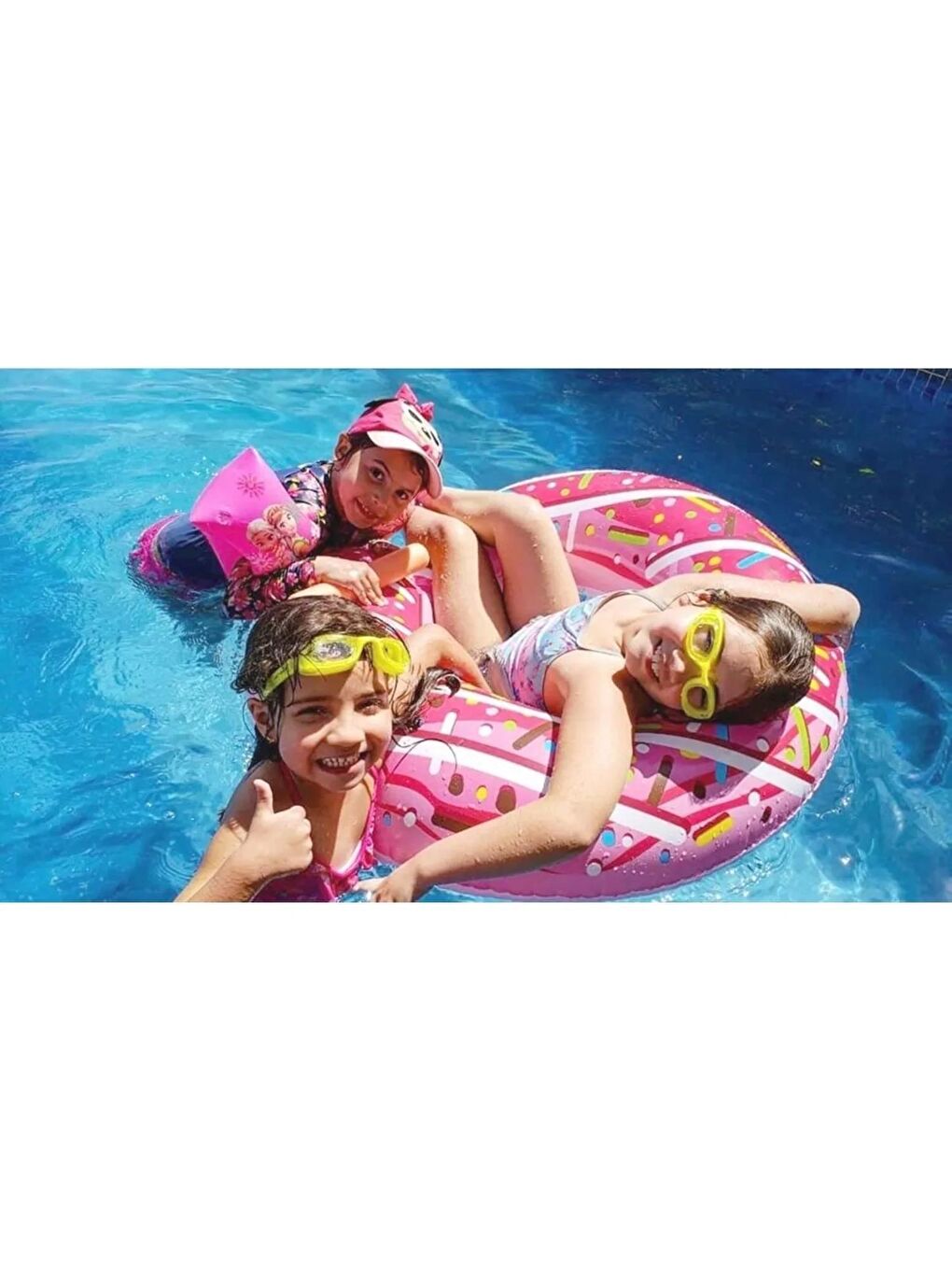 Donut Deniz ve Havuz Simidi Pembe 107 cm (36118)-5