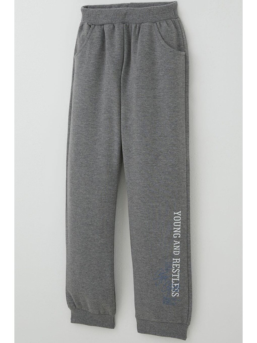 Erkek Çocuk Eşofman Takımı Yazı Baskılı İndigo (4-8 Yaş)-6