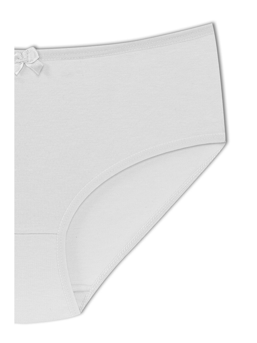 Beyaz Pamuklu Yüksek Bel Basic Kadın Külot-1