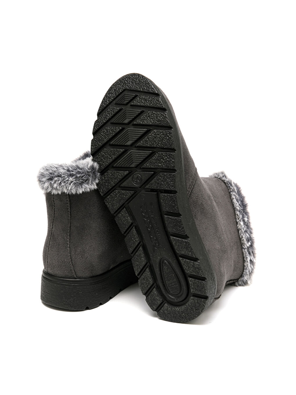 Gri Kadın Bot 45 U30 UX CLOTH WOMAN Boot Anthracite-4