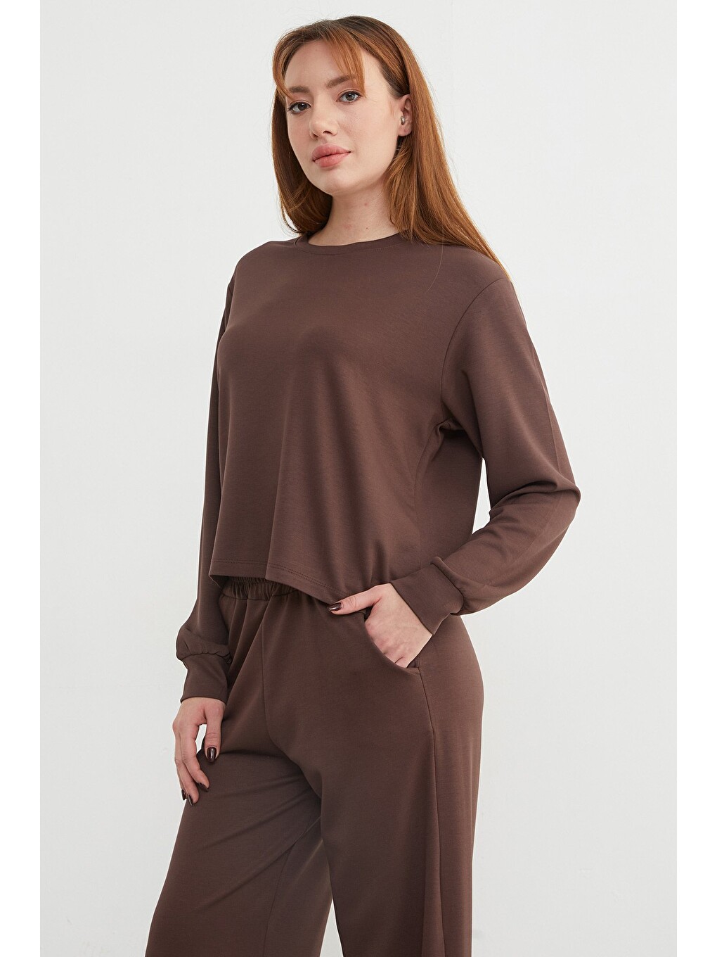 Kahverengi Basic Modal 2 Li Takım-2