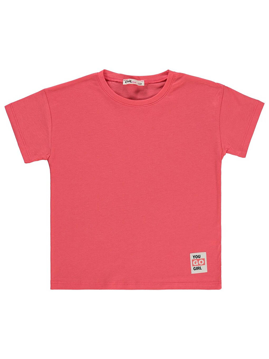 Girls Basic 2-5 Yaş Tişört - Kırmızı