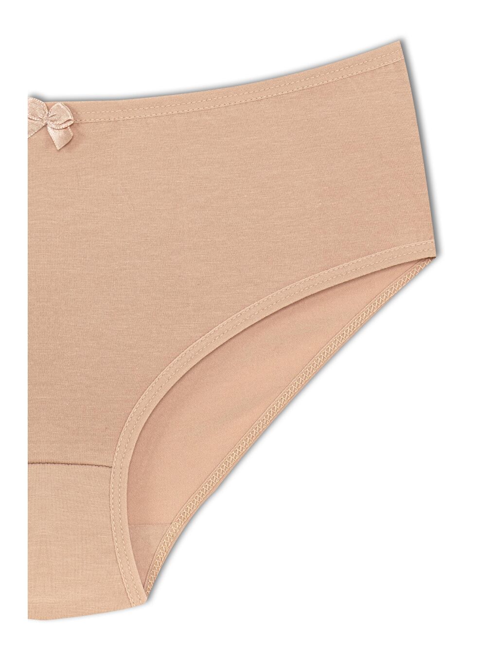 Kahverengi Pamuklu Yüksek Bel Basic Kadın Külot-1