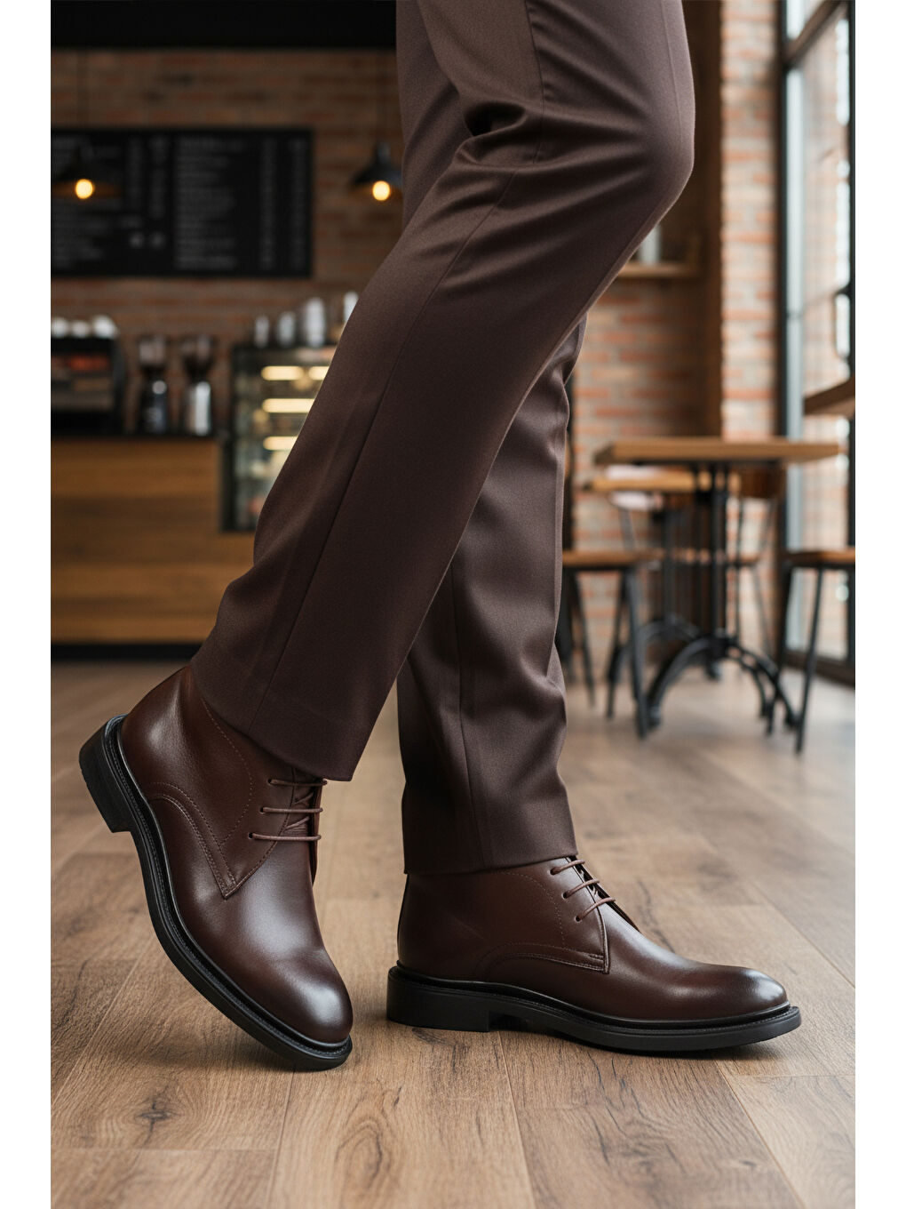 Kahverengi Bağcıklı Hakiki Deri Erkek Bot AG1188-1013 M-2