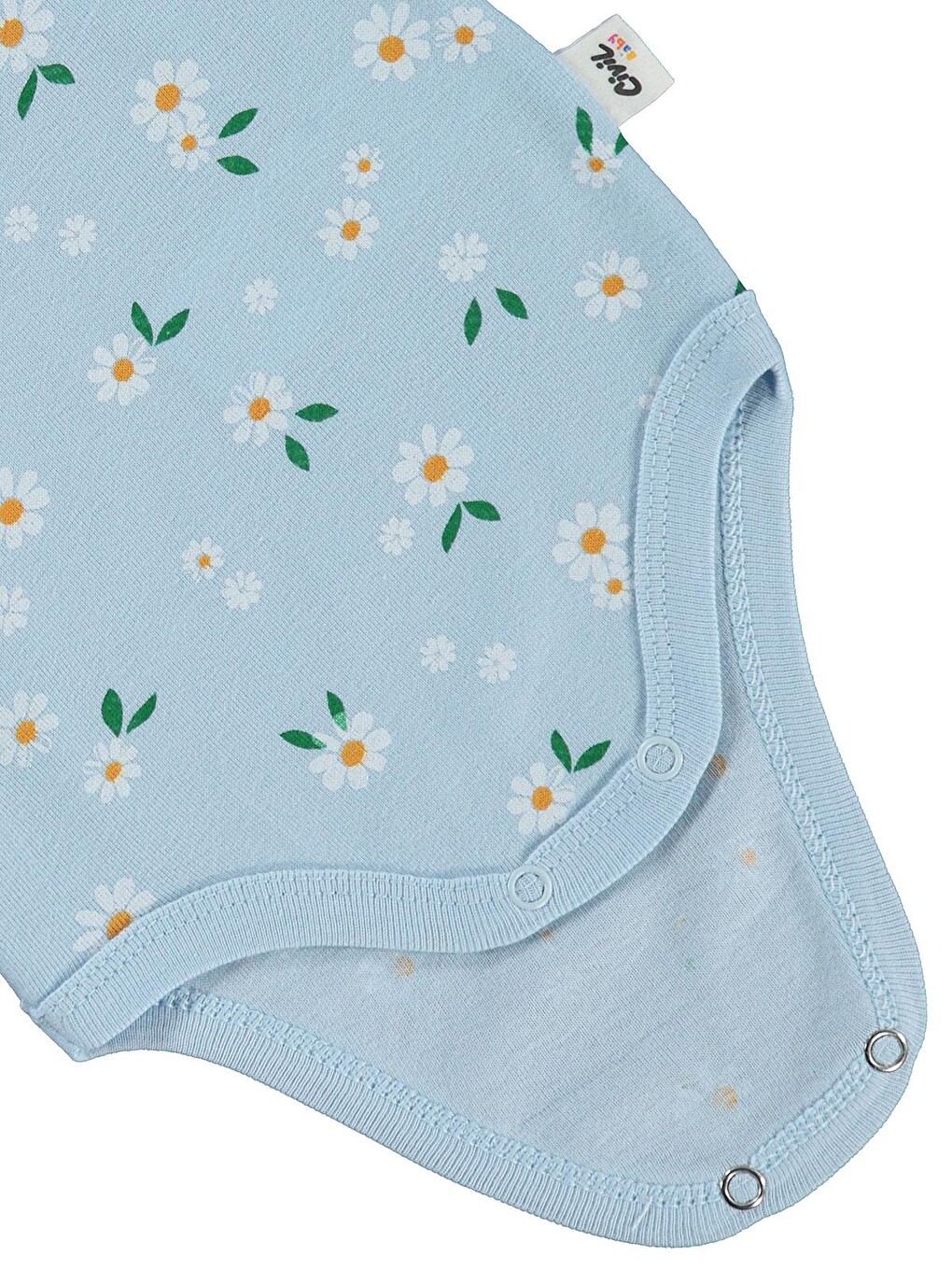 Baby Çiçek Empirme 1-36 Ay Çıtçıtlı Badi - Mavi-1