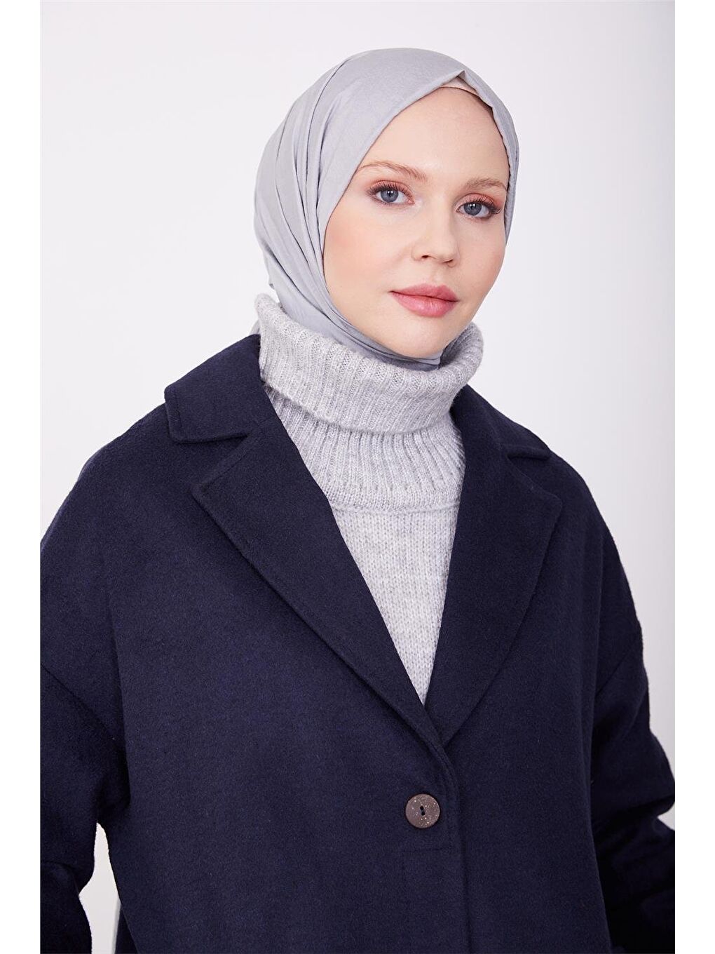 Tek Düğmeli Kaban 23K7202 Lacivert-2