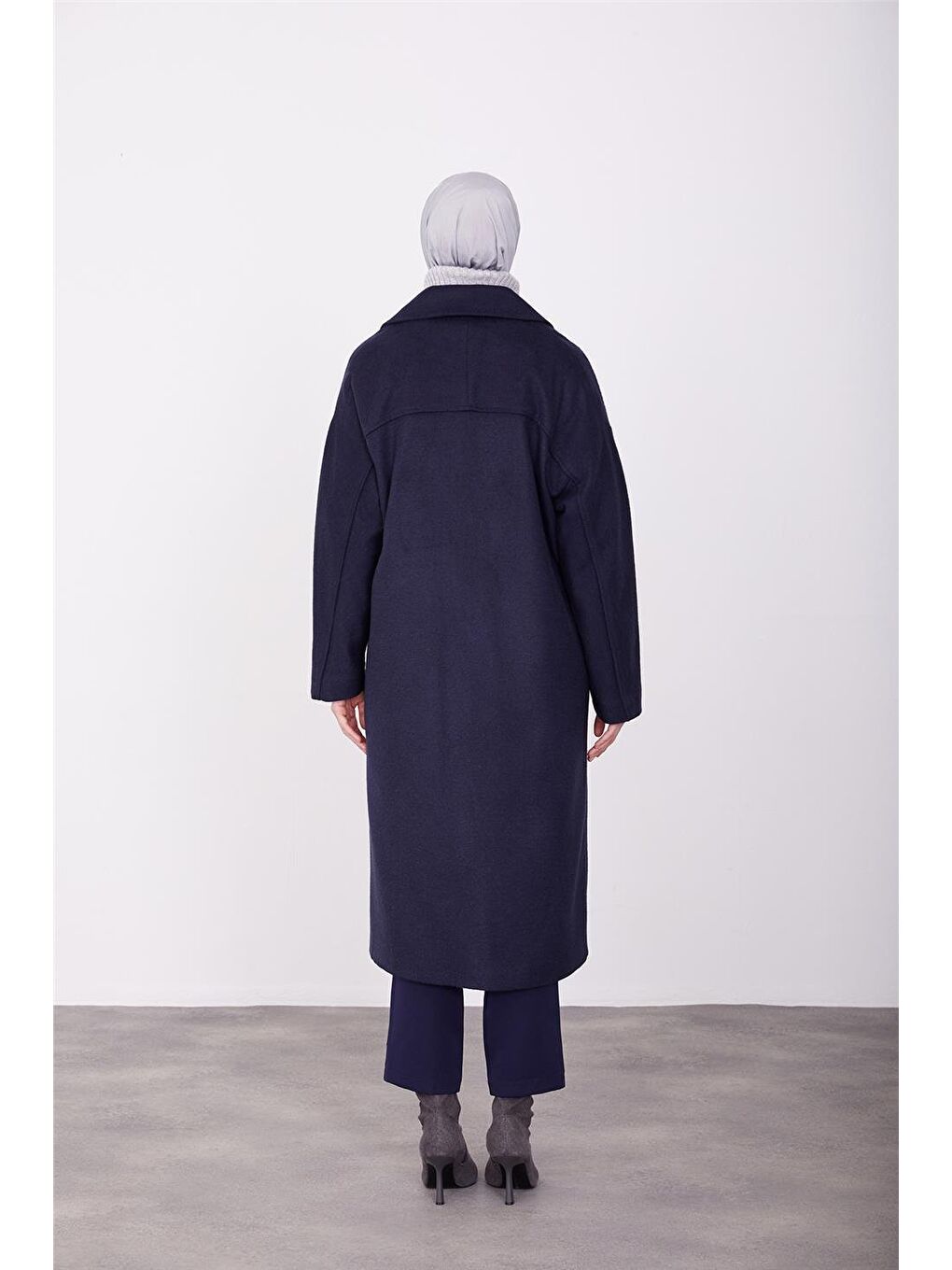 Tek Düğmeli Kaban 23K7202 Lacivert-4