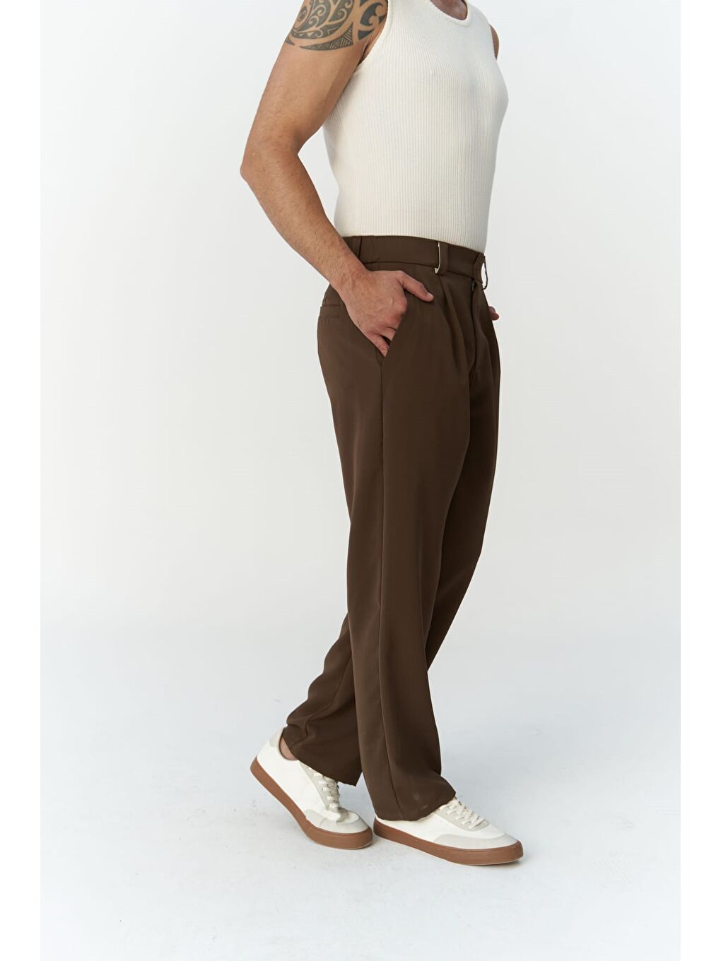 Wells Koyu Haki  Erkek Pantolon-3