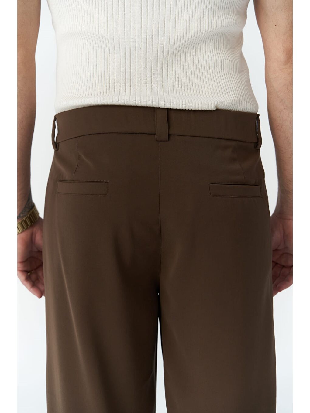 Wells Koyu Haki  Erkek Pantolon-5