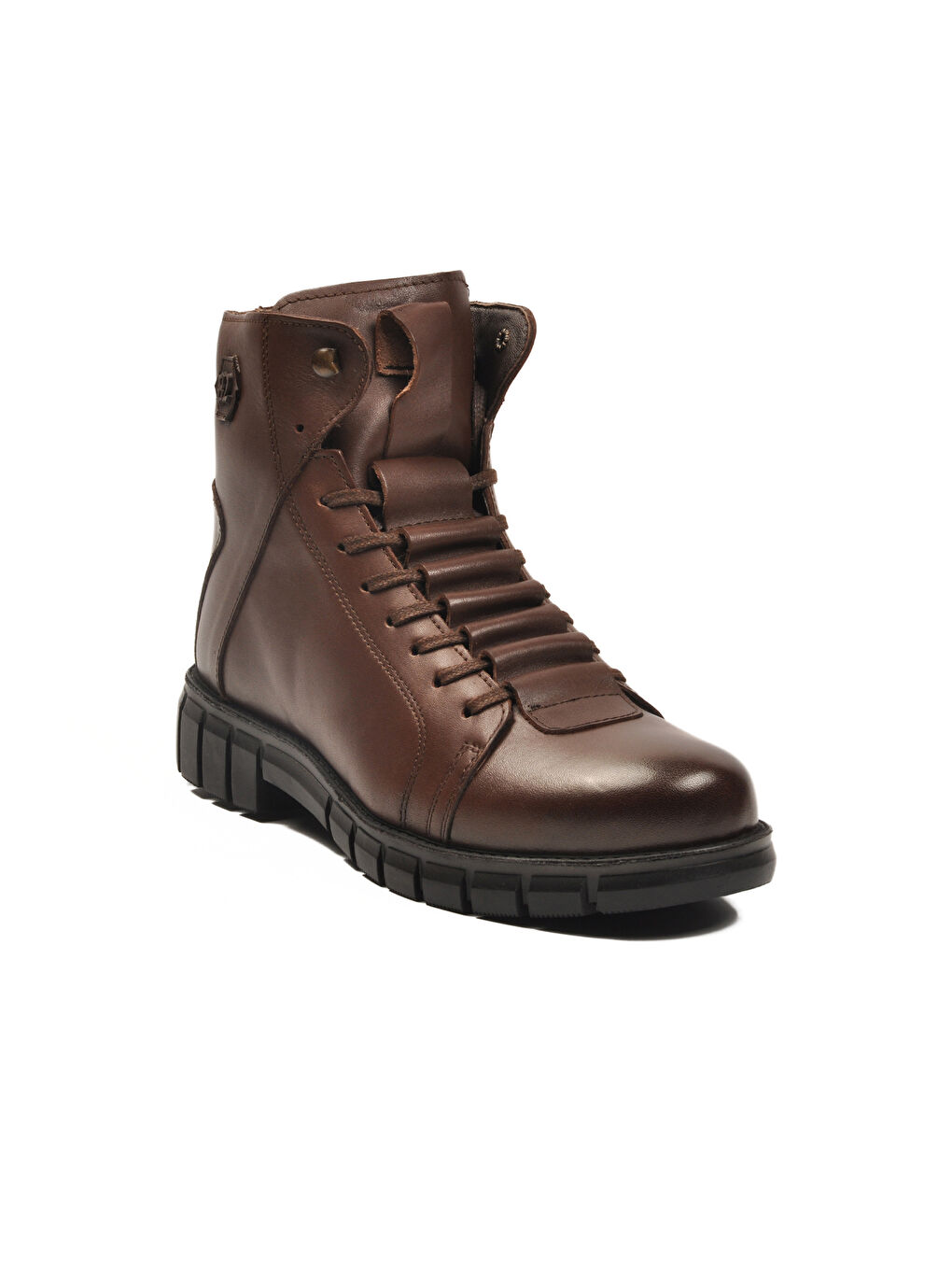 Kahverengi Kahve Deri Kürkü Soğuğa Dirençli Kaymaz Erkek Bot 2K8518 M-2