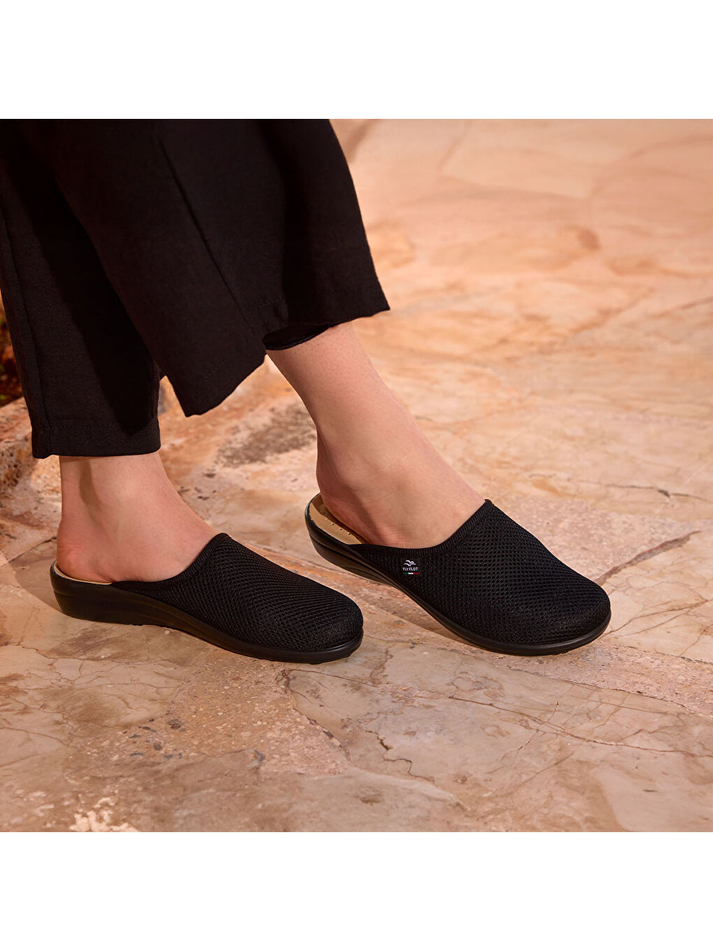 Siyah Kadın Terlik T4 368 FE Cloth Slipper FRESH CLASSIC 2003-Black-5