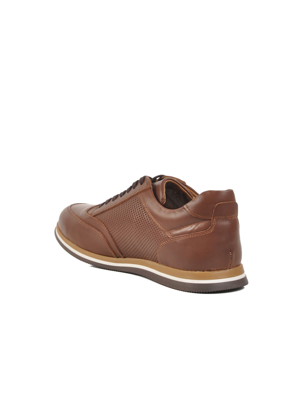 Kahverengi Taba Hakiki Deri Erkek Casual Ayakkabı Mika M-3