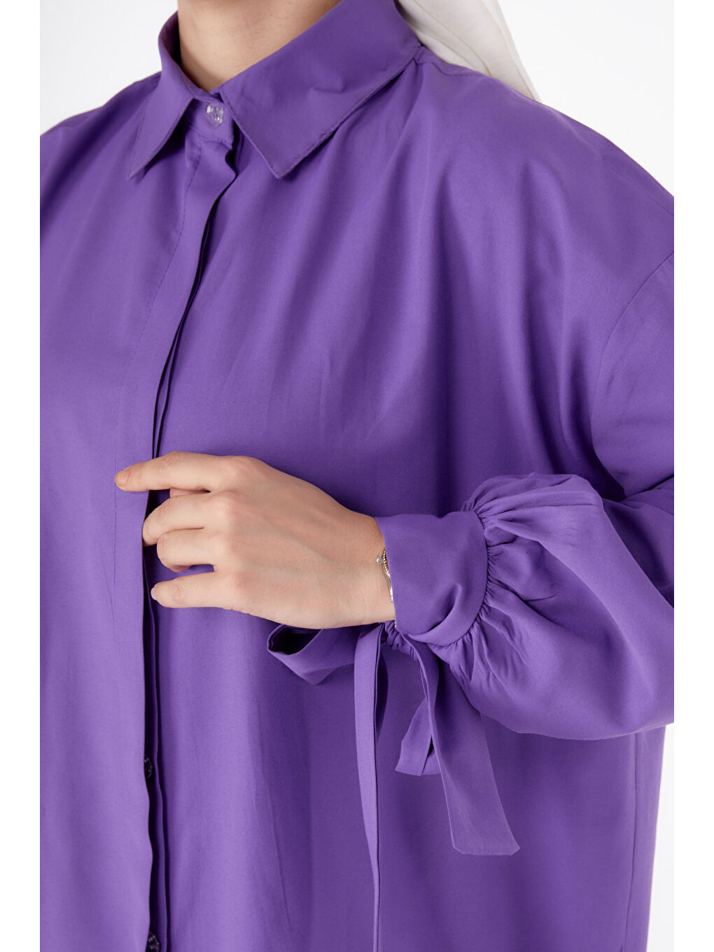 Kol Detaylı İkili Takım Lila - 27085-5