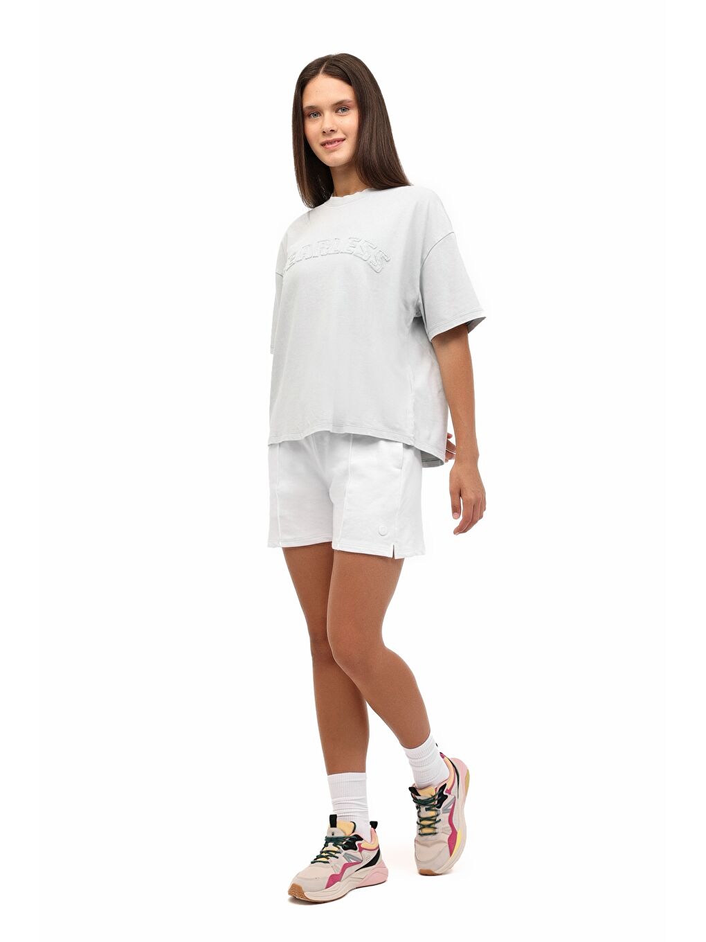 WL FUJI 20F209 5PR Beyaz Kadın Şort-2