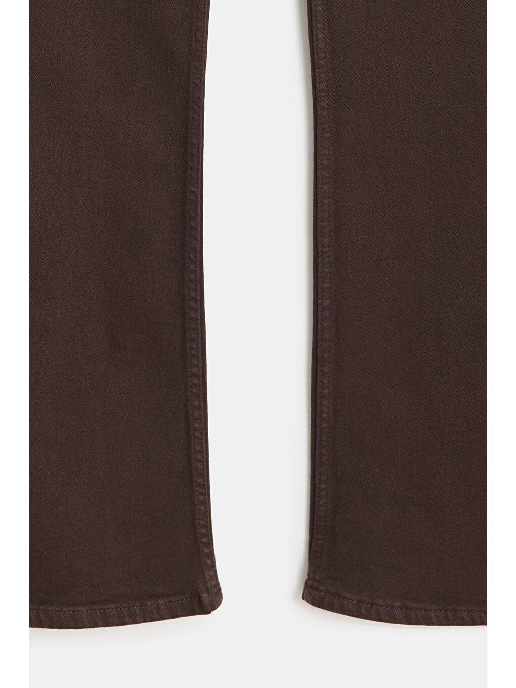 Kahverengi Kadın Yüksek Bel İspanyol Paça Elastanlı Jean Pantolon - '70s Style' Flare Jean-2