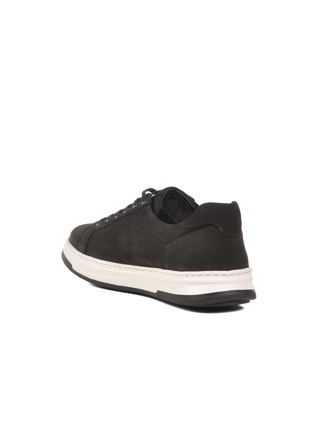 Siyah Nubuk Hakiki Deri Erkek Casual Ayakkabı 2516 M-3